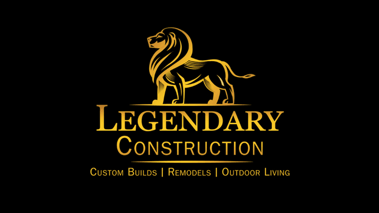 Legendary Construction logo showcasing quality craftsmanship, integrity, and customer care in Dallas home building and remodeling.