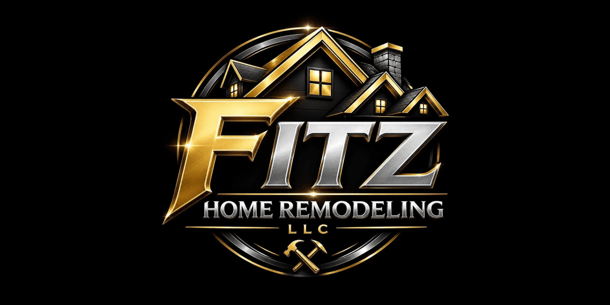 Logo for Fitz Home Remodeling LLC featuring stylized text and house imagery