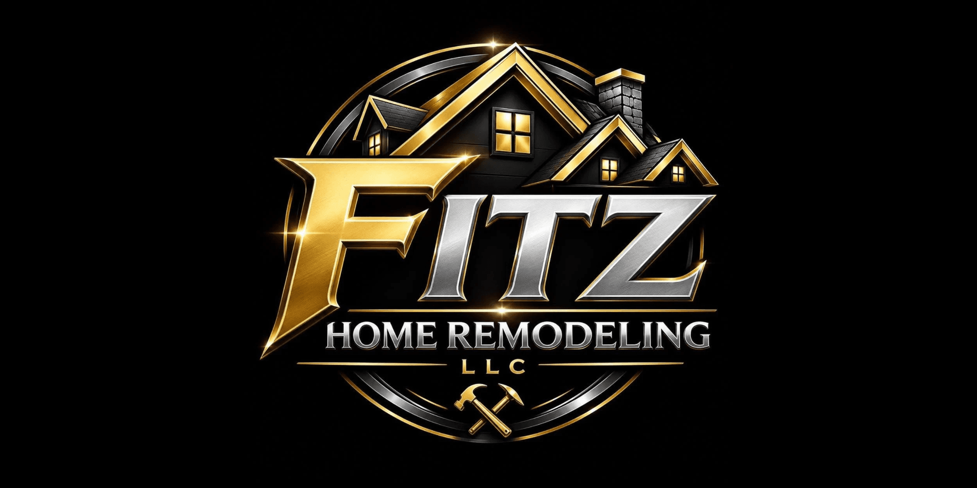 Logo for Fitz Home Remodeling LLC featuring stylized text and house imagery